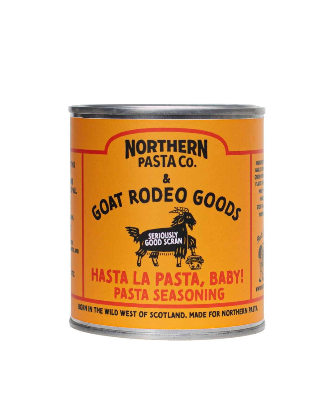 Hasta La Pasta Seasoning seasoning jar with bold herbs, fennel seeds, and Aleppo pepper – perfect for flavour-packed, effortless pasta dishes.