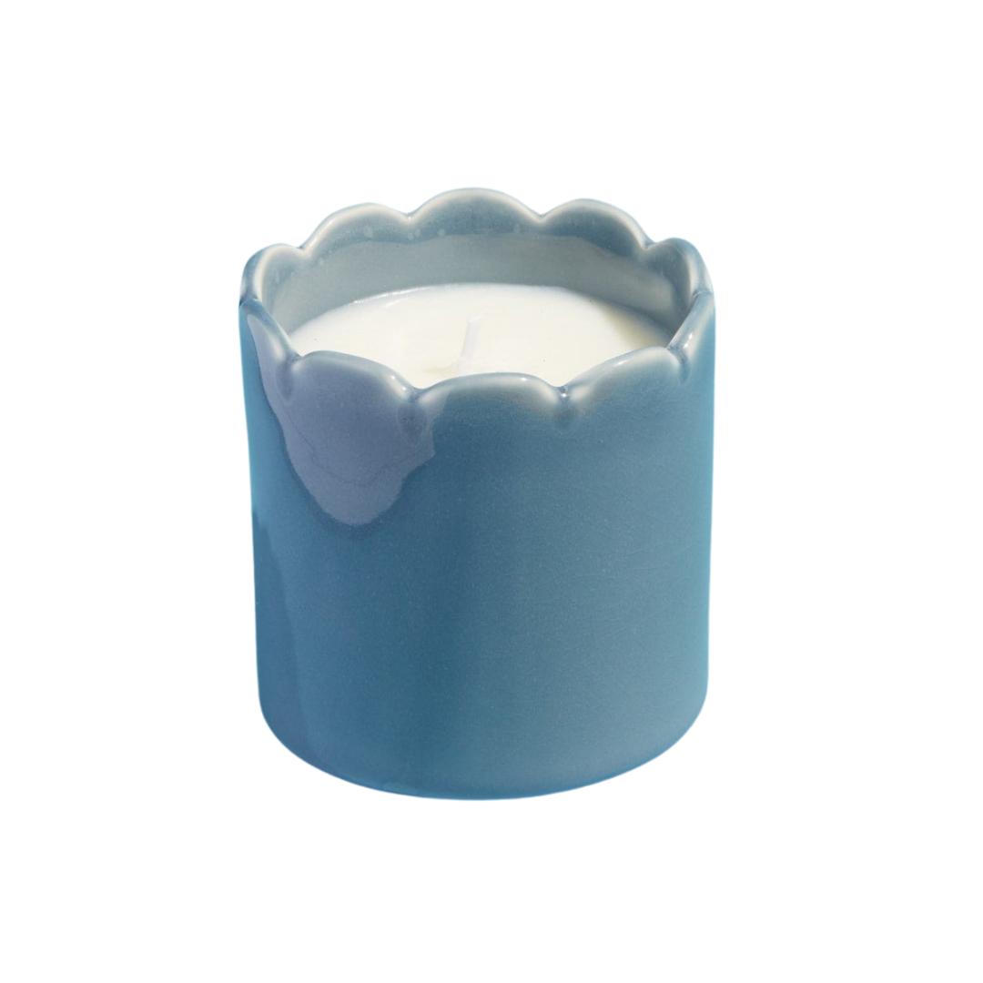 Sky Blue Candle - Amber &amp; Bergamot