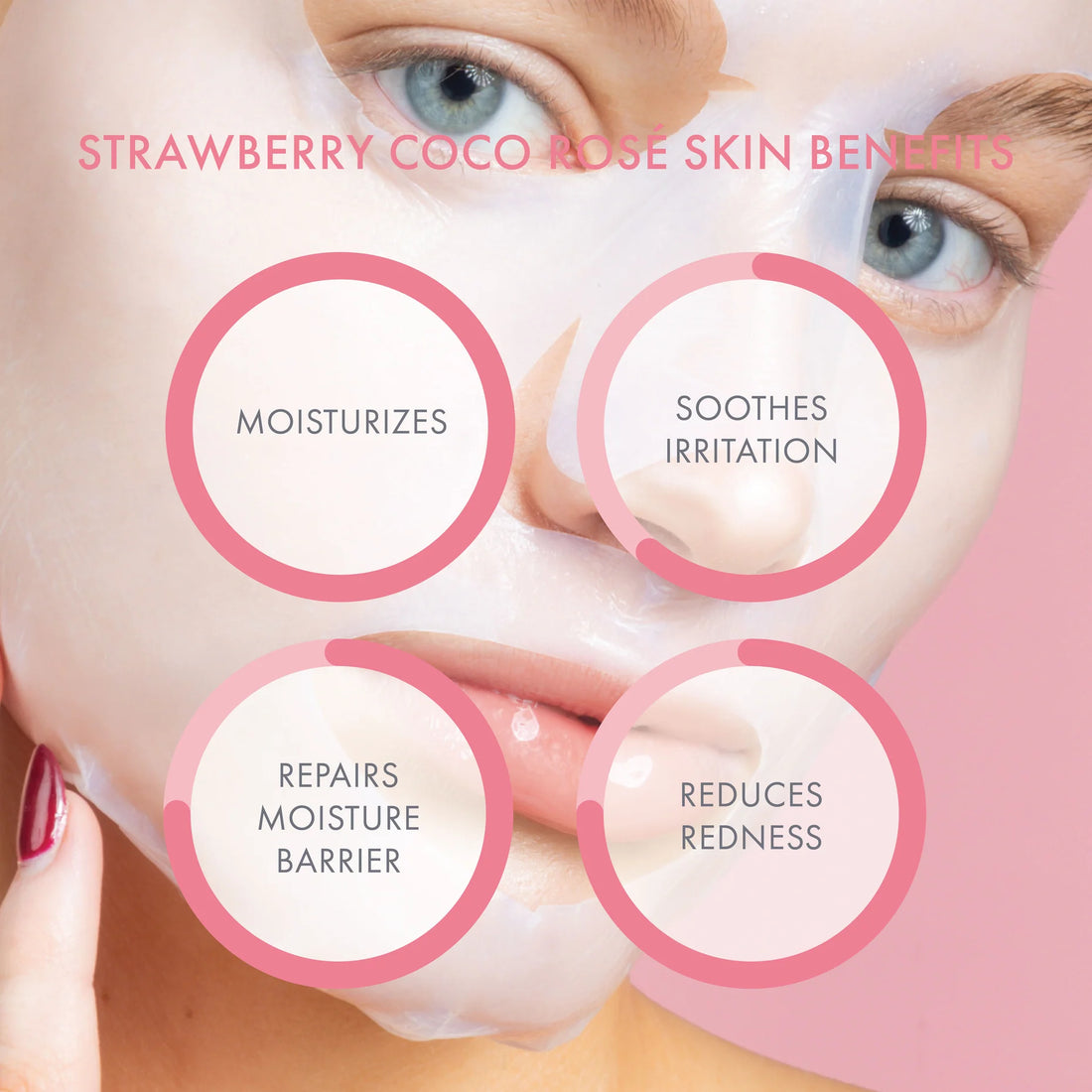 Strawberry Coco Rosé Soothing Biocellulose Mocktail Face Mask