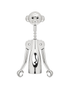 Monkey Head Corkscrew by Godinger with stainless steel and nickel-plated finish