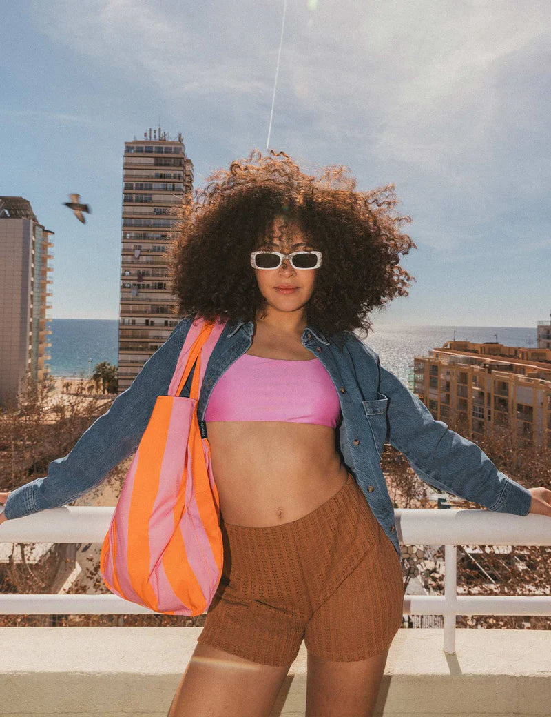 Orange &amp; Pink Stripes Bag &amp; Backpack