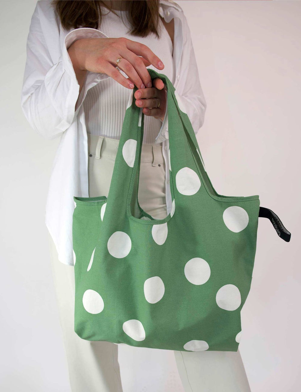 Olive Dots Tote Bag 