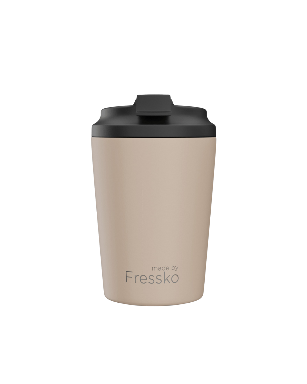Oat Bino 230ml reusable coffee cup with screw-on lid, insulated stainless steel, eco-friendly, BPA-free travel mug for coffee or tea