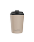 Oat Bino 230ml reusable coffee cup with screw-on lid, insulated stainless steel, eco-friendly, BPA-free travel mug for coffee or tea