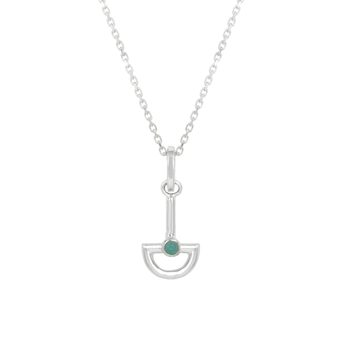 Blue Chalcedony Boat Necklace