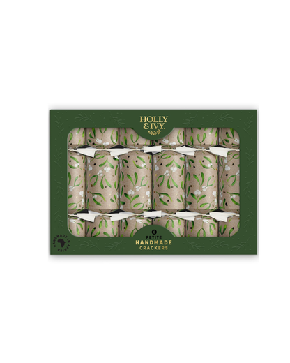 Petite Christmas Crackers Set of 6 with gifts, paper crowns, and jokes