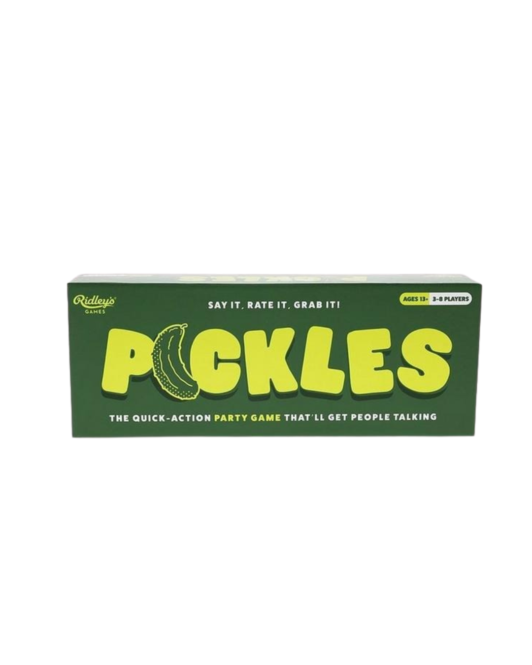 Pickles Game party card game with 470+ love-it or hate-it topics for friends and family, perfect for game nights, parties, and sleepovers.