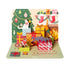3D Christmas card featuring four cute cats playing among presents, die-cut and cold foil finish, 280gsm textured card, white envelope, made in the UK