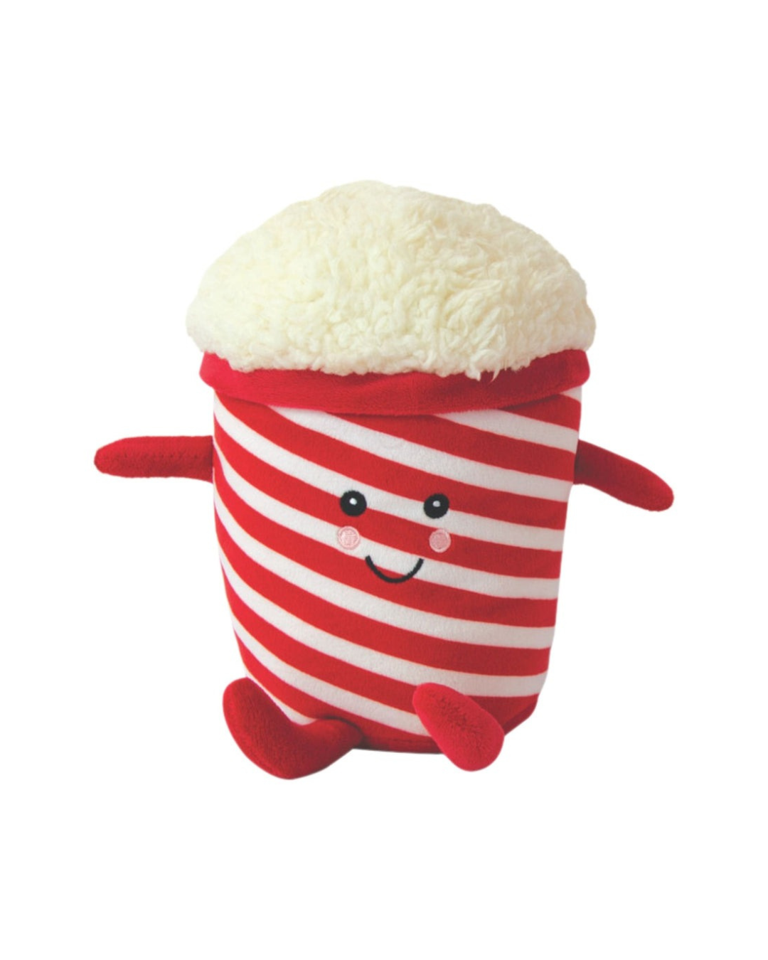 Poppy Popcorn plush snuggle buddy with removable microwaveable pouch, soft popcorn design, perfect for comfort and gifts.