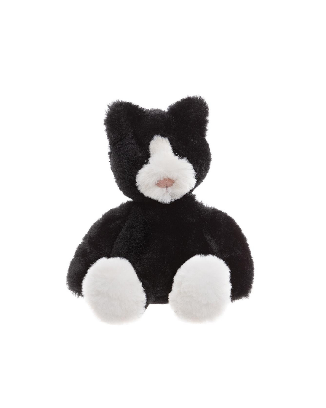 Puddy Kitten plush toy in raven black – soft cuddly stuffed cat for kids, comfort toy and nursery companion
