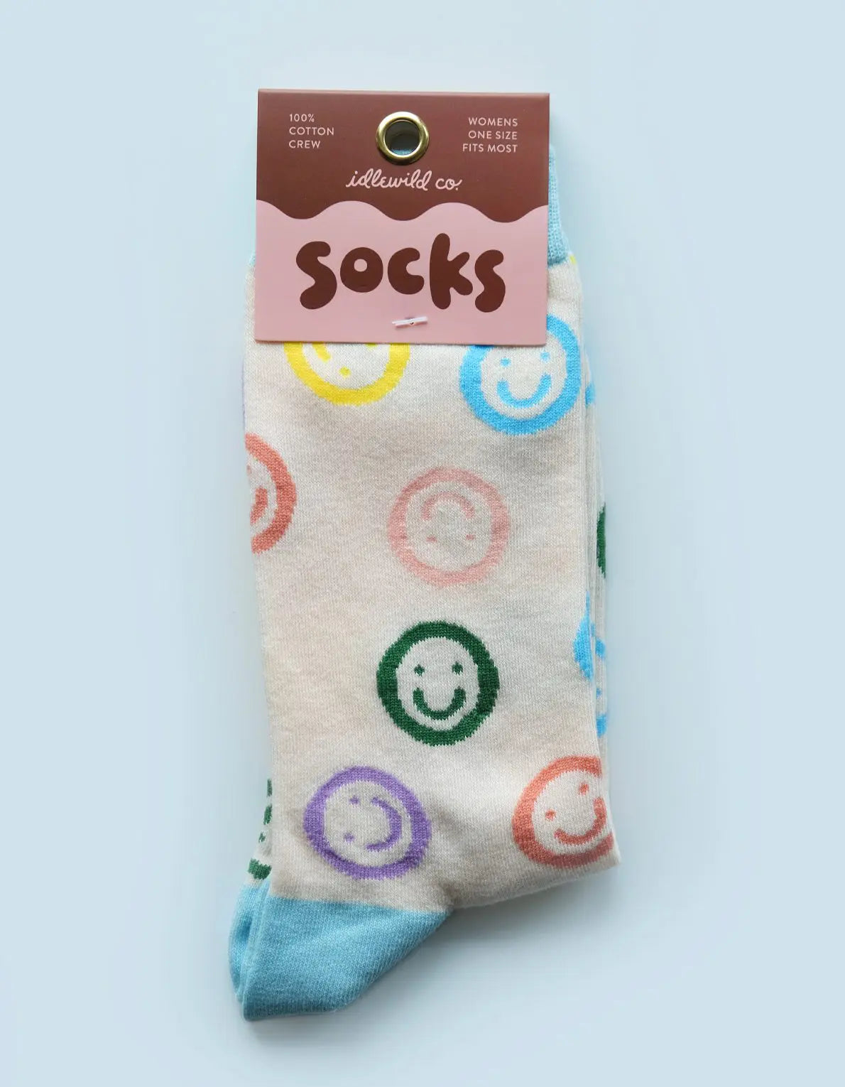 Smiley Cotton Crew Socks