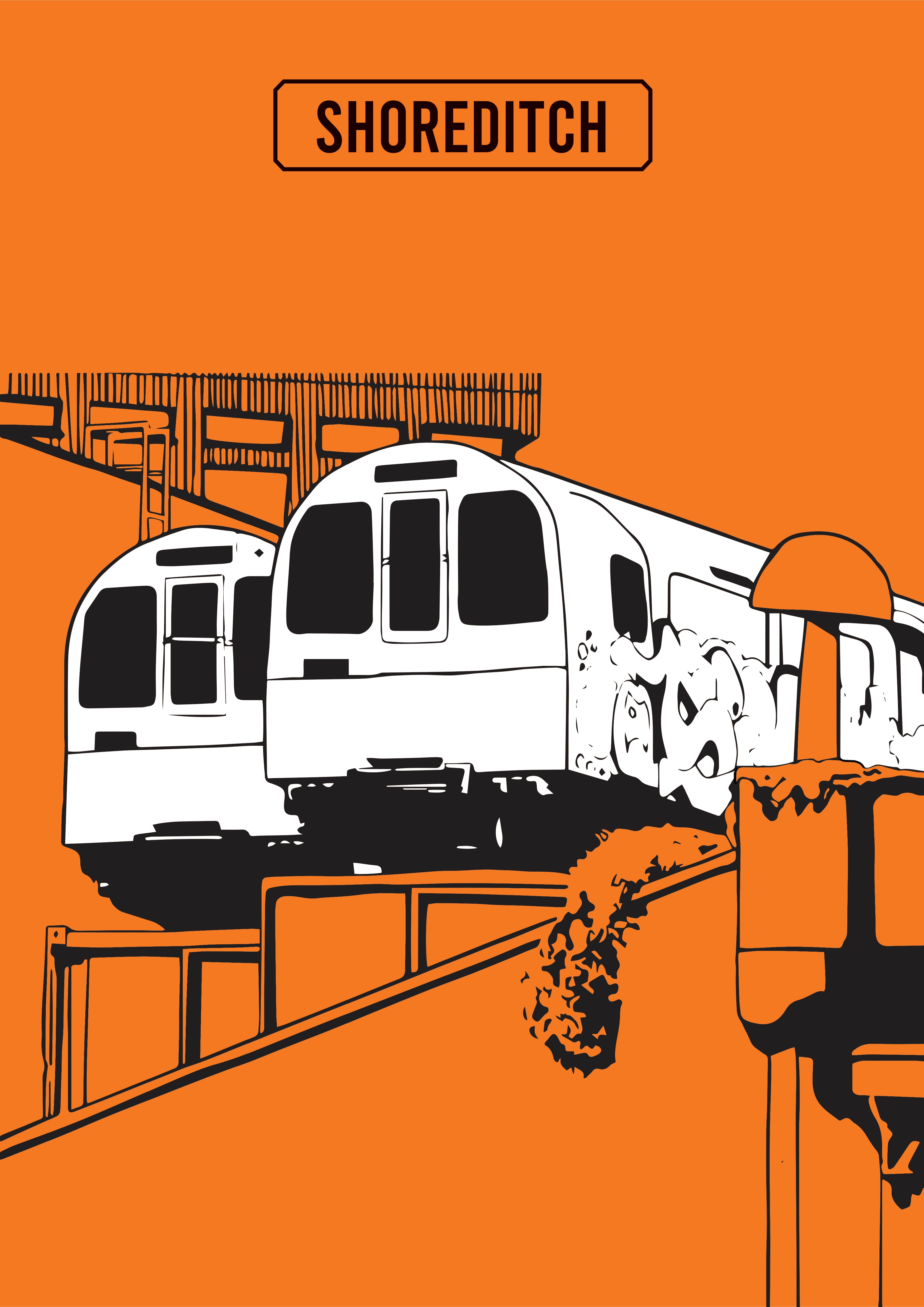 Shoreditch Giclée Print in A4 and A3 