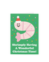 Shrimply Having a Wonderful Christmas Time Card, A6 size, thick 300gsm card, kraft fleck envelope, blank inside, quirky festive design
