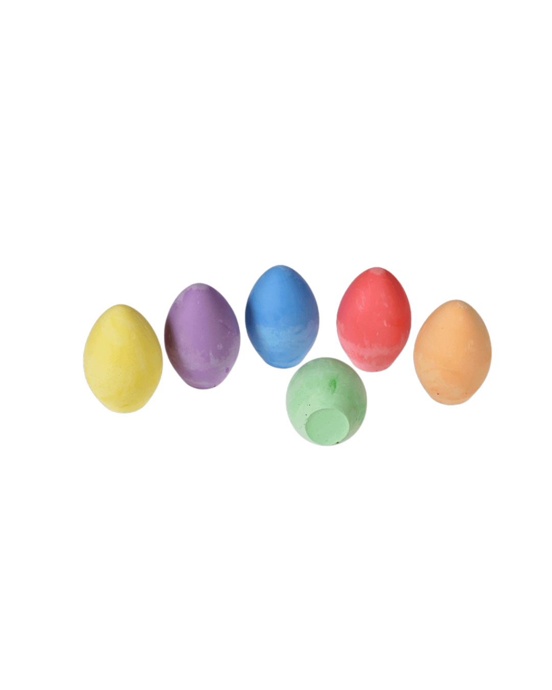 Colourful egg-shaped chalks for kids’ art
