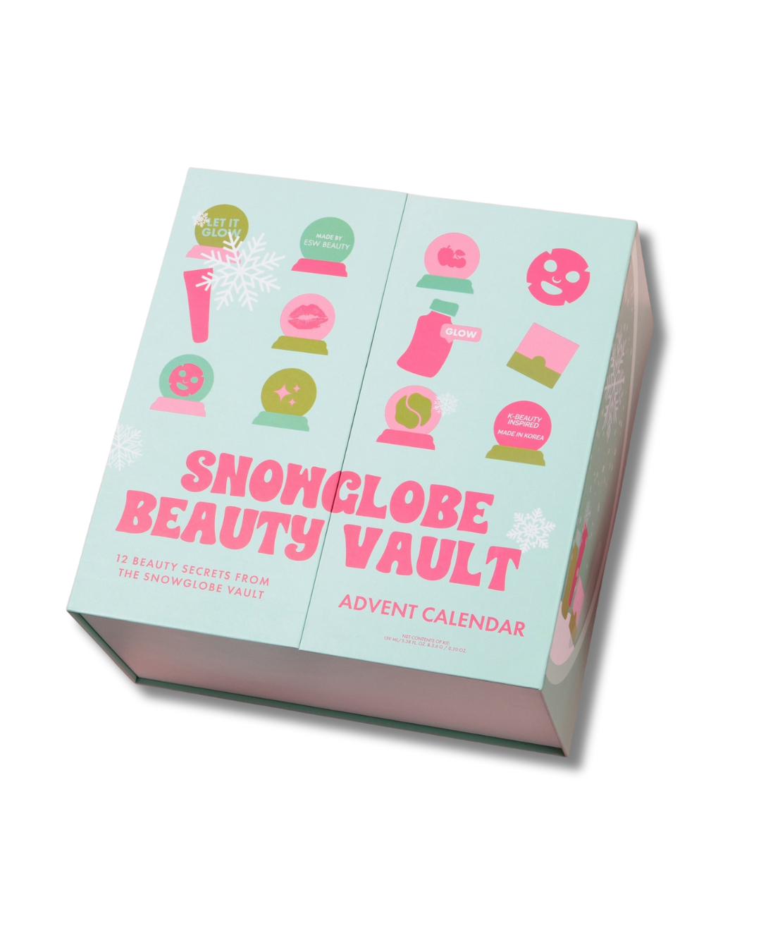 Snow Globe Beauty Vault Advent Calendar with 12 skincare surprises inside