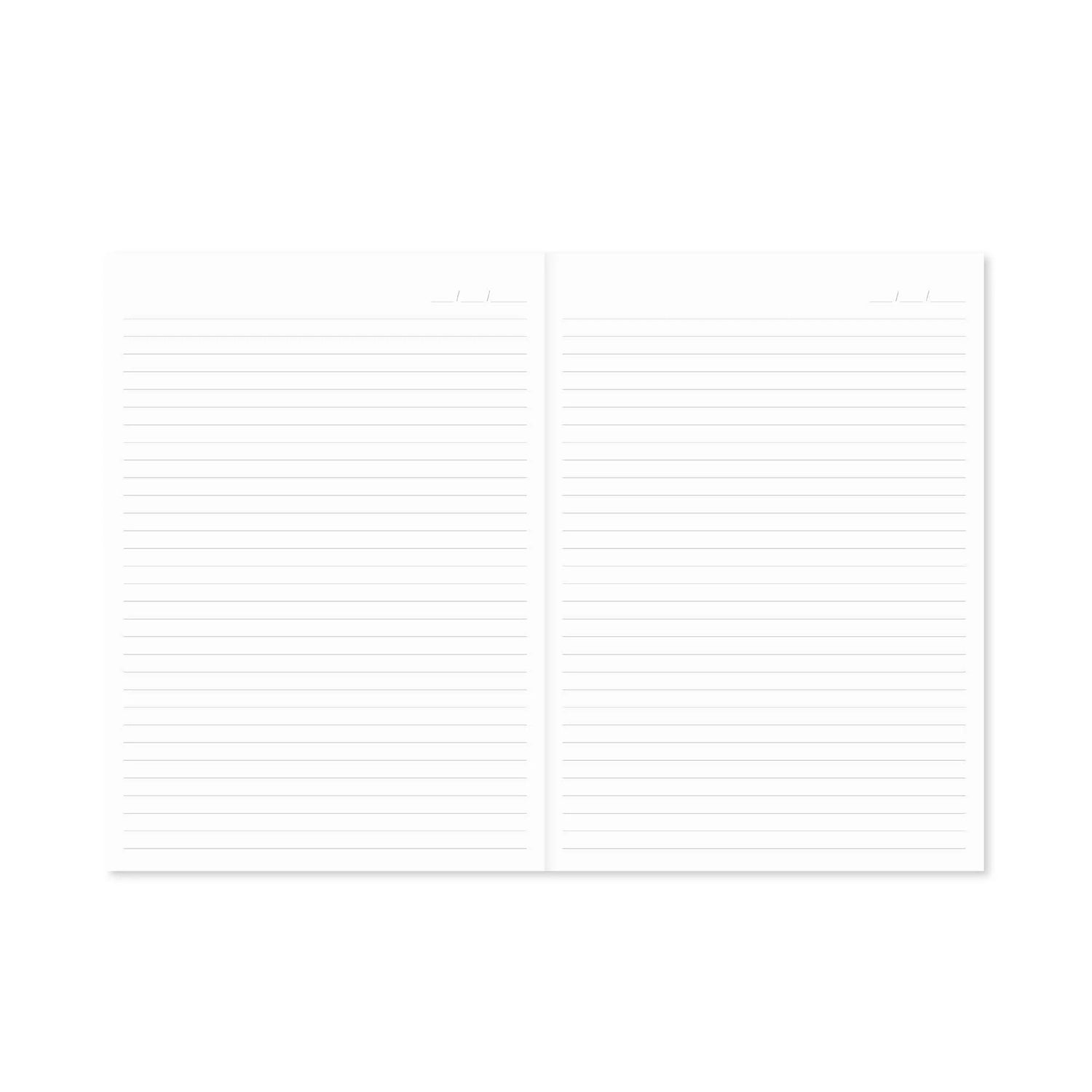 Sorrento notebook inner pages showing ruled lines on 100 GSM off-white FSC-certified paper