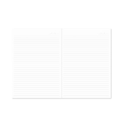 Sorrento notebook inner pages showing ruled lines on 100 GSM off-white FSC-certified paper