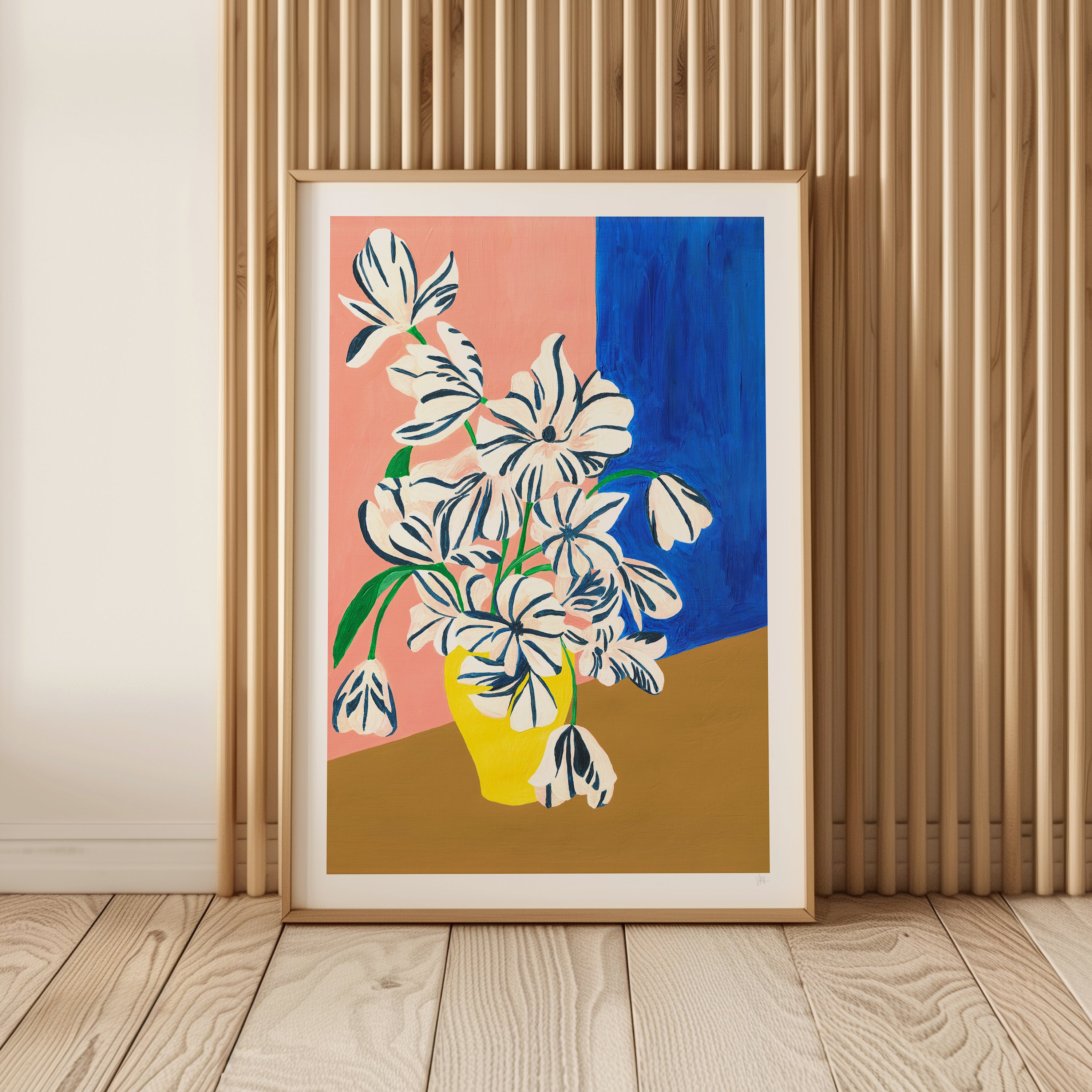 Striped Flower Print