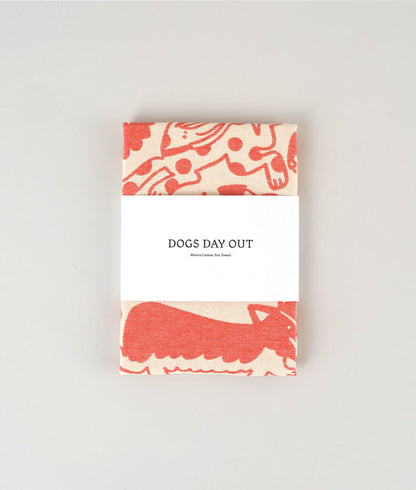 Dogs Day Out Tea Towel