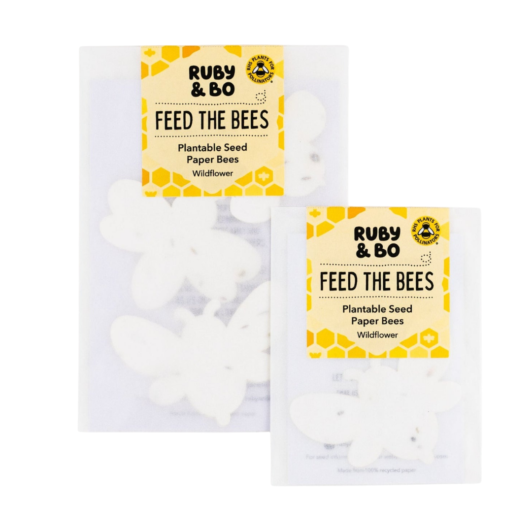 Feed The Bees! Plantable Paper Bees - Pack Of 6 Wildflower Seeds