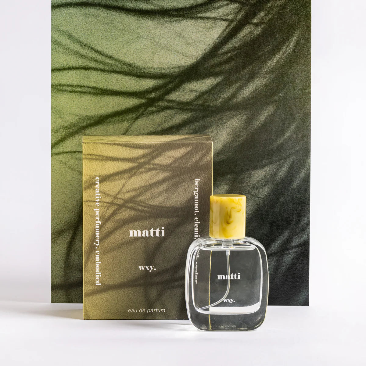 Matti Eau de Parfum bottle – fresh green and woody fragrance