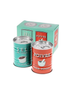 Retro French metal salt and pepper shakers with Sel & Poivre branding with packaging 