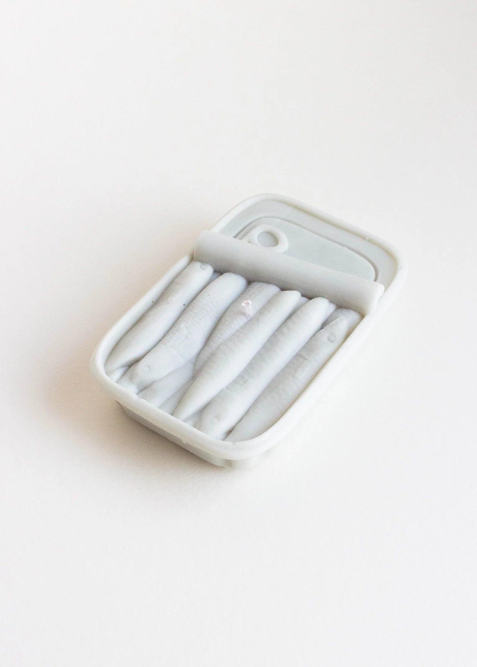 Tinned fish soy wax candle with jasmine, neroli, and orange blossom scent, handmade in the UK