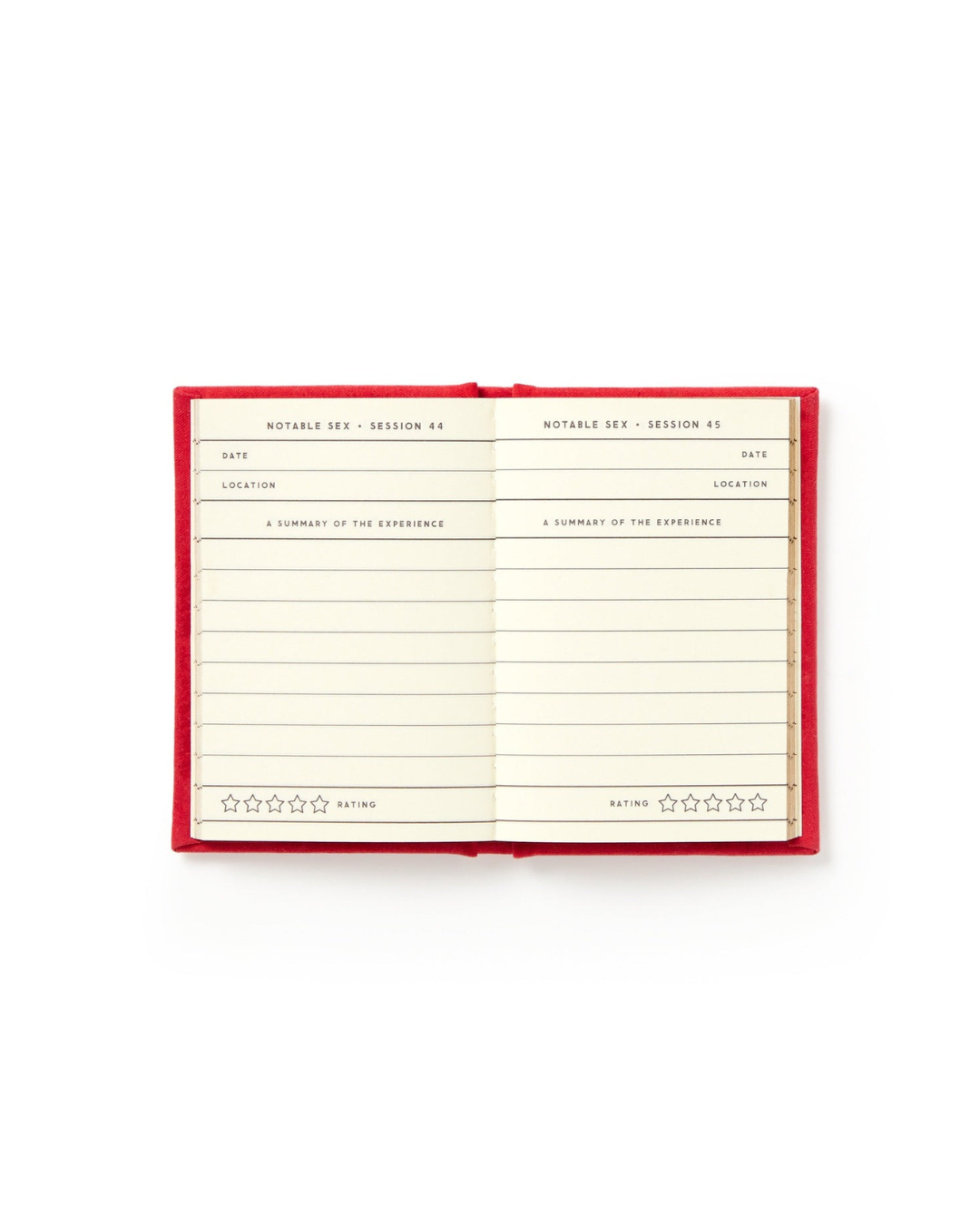 Tiny Sexy Diary A7 fabric hardback notebook with lined pages