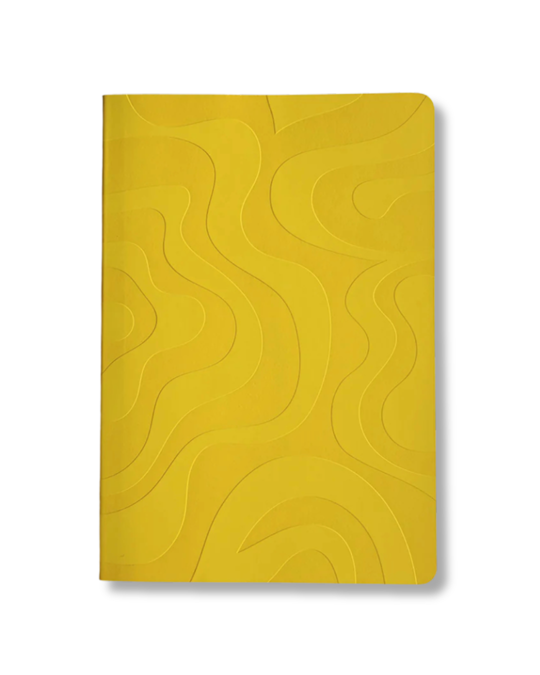 Express Electric Swirl Plain Yellow Notebook A5