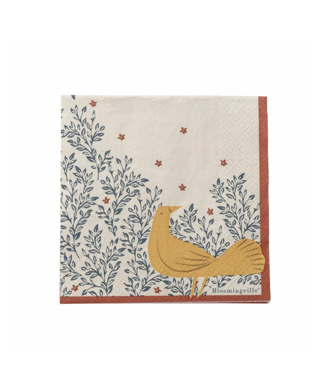 Hezha Napkins pack of 20 with dual-sided bird motifs, FSC-certified material, 33x33 cm, perfect for cozy autumn table settings and gift-giving