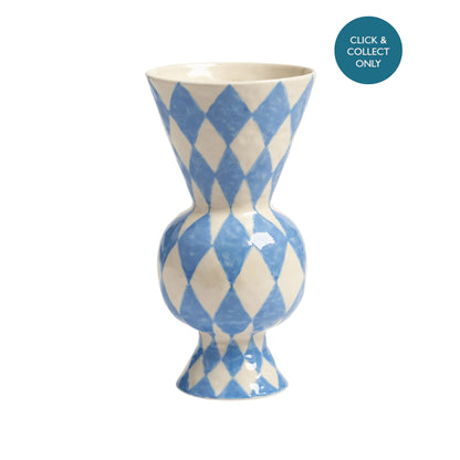 Blue Rhombic Vase