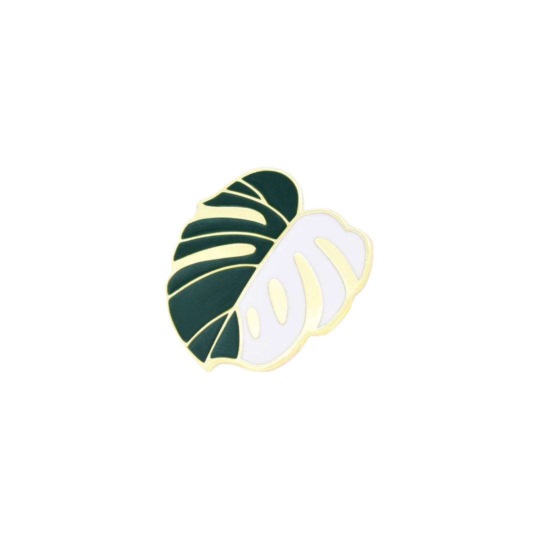 Monstera Variegated Leaf Enamel Pin