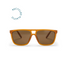 Siljan Mustard unisex sunglasses with mustard frame and brown lents made from recycled plastic 