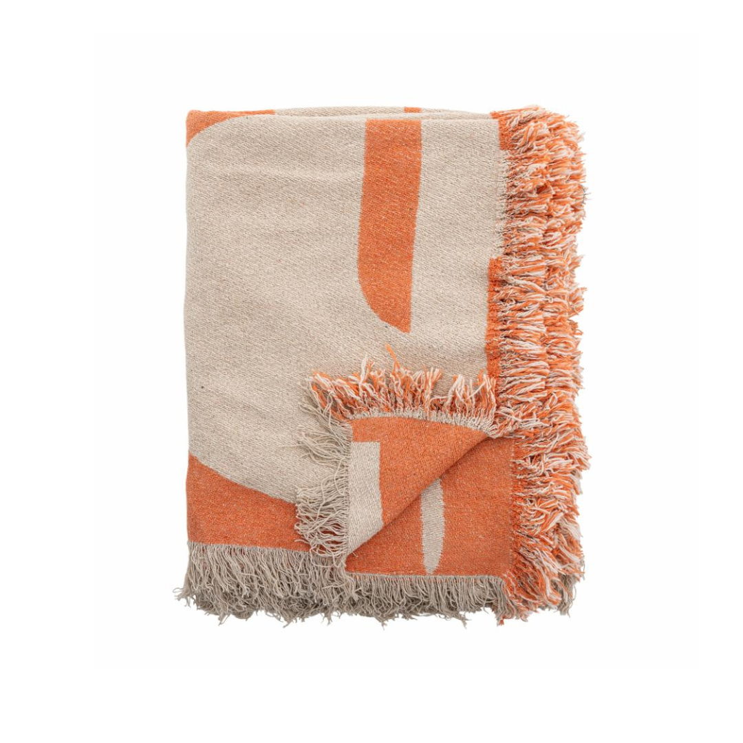 Caya Orange Throw Recycled Cotton