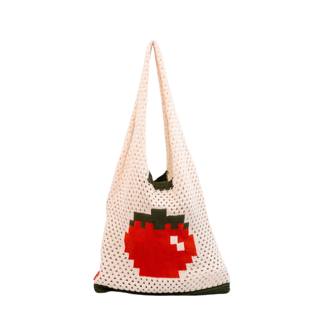 Crocheted Cotton Tomato Bag