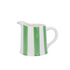 Green Stripe Ceramic Creamer Jug