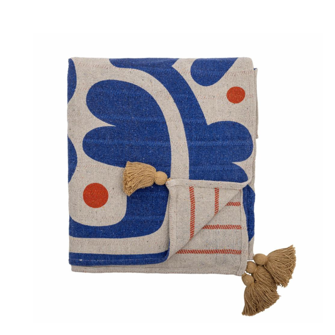 Eviaya Blue Throw Recycled Cotton