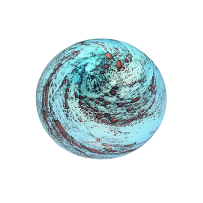 Blue Brown Planet Glass Lamp