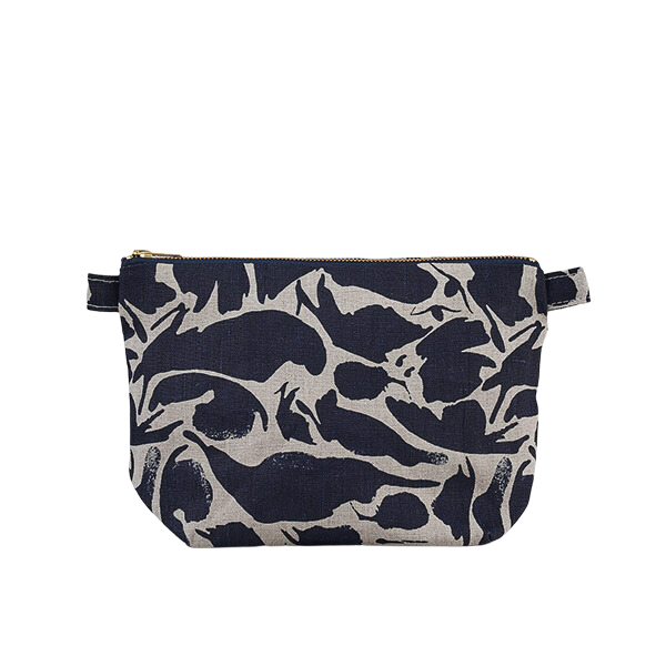 Toiletry Bag Printed Blue Navy