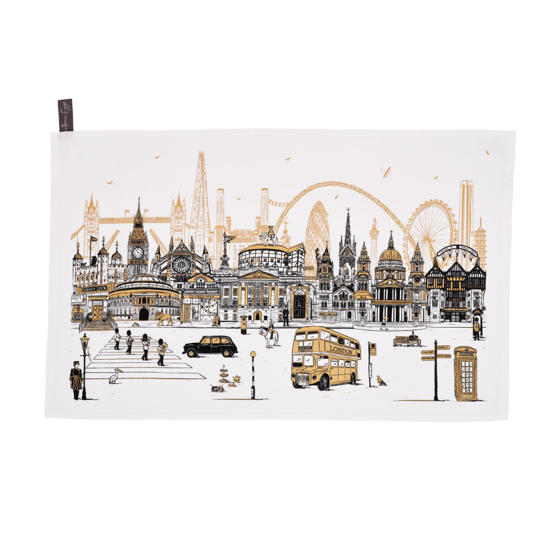 Quintessentially London Tea Towel