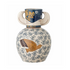 Hezha Vase Birds Blue 