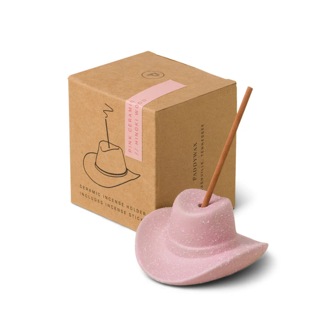 Pink Cowboy Hat Incense Holder 
