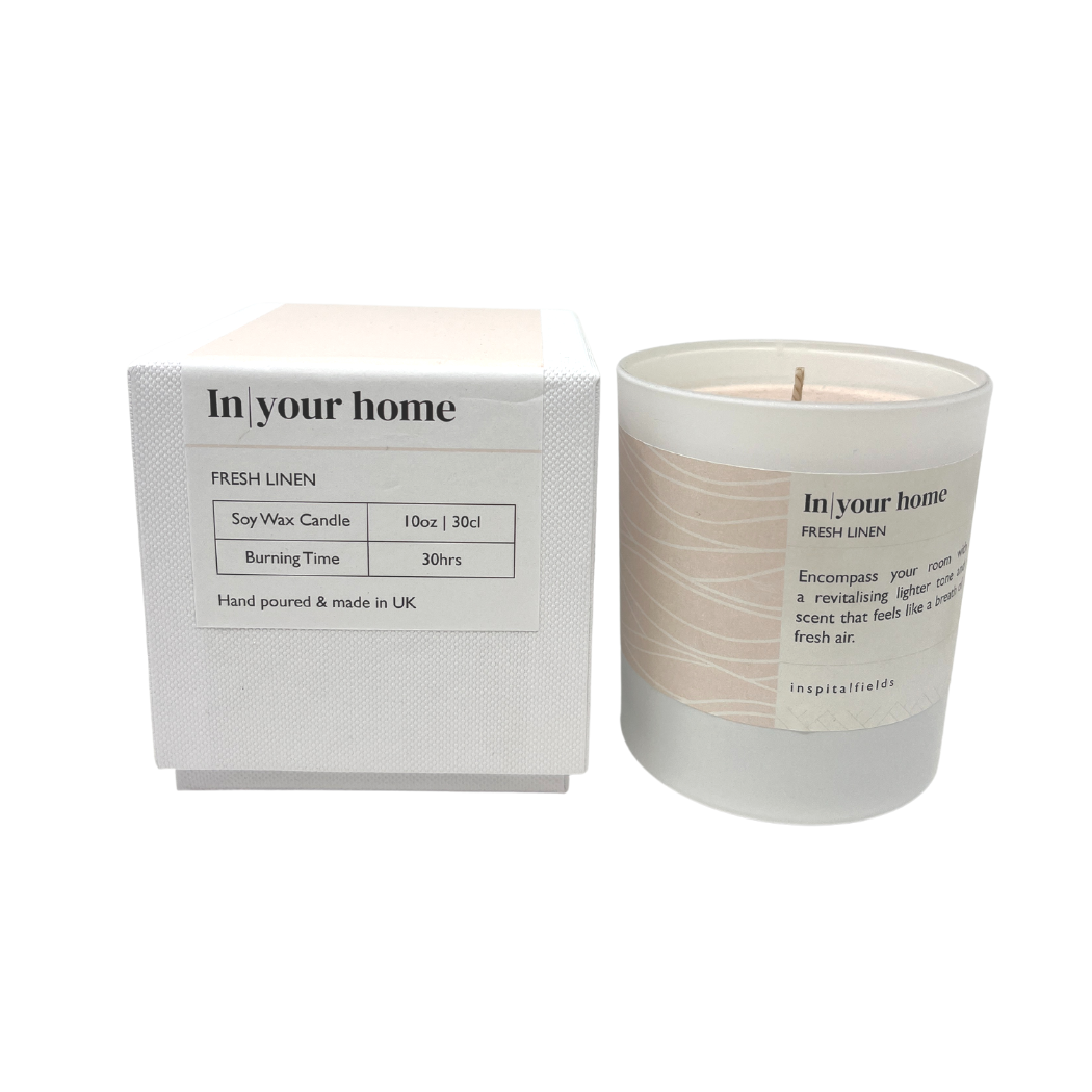 In Your Home | Fresh Linen Tinted Soy Wax Candle