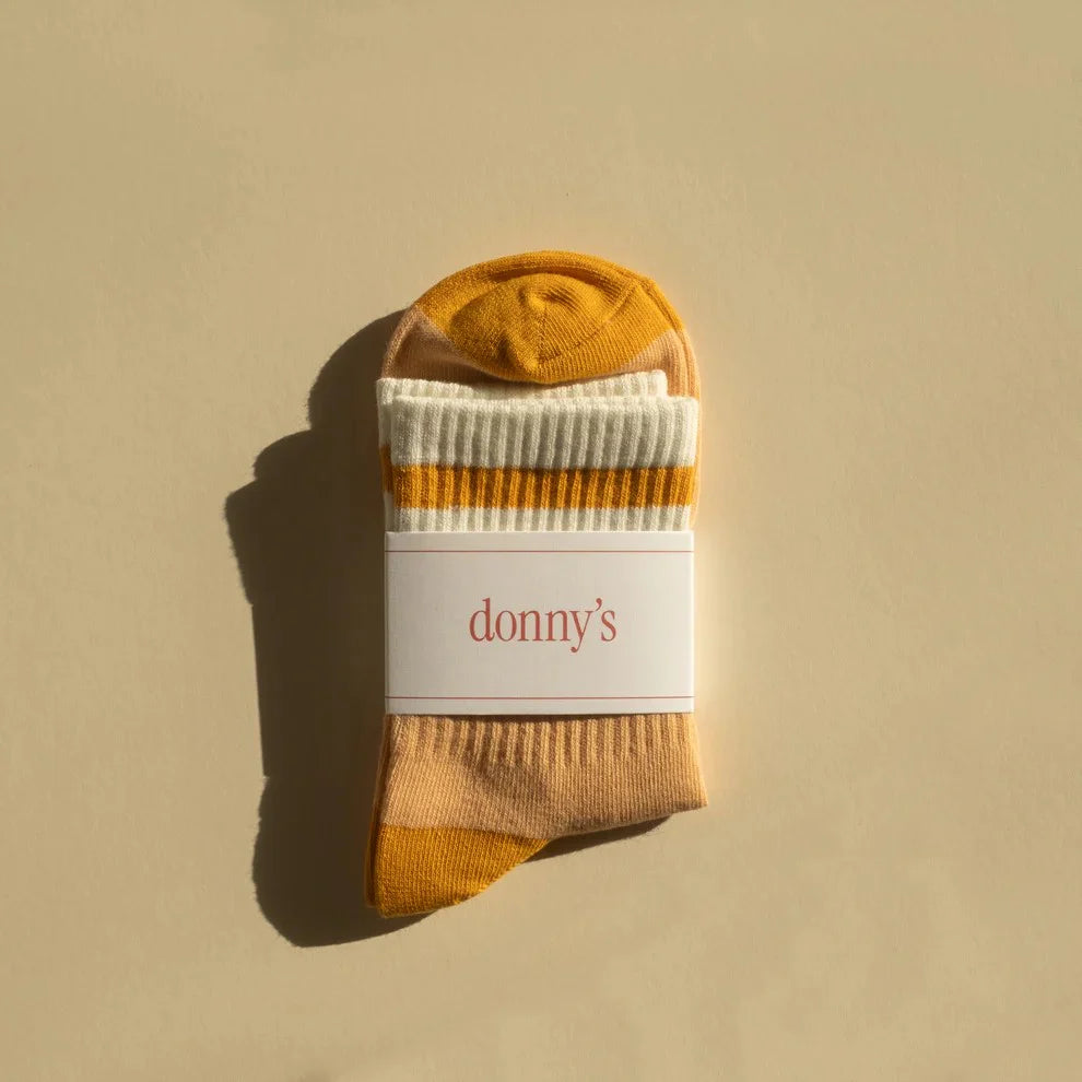 Almond Varsity Socks