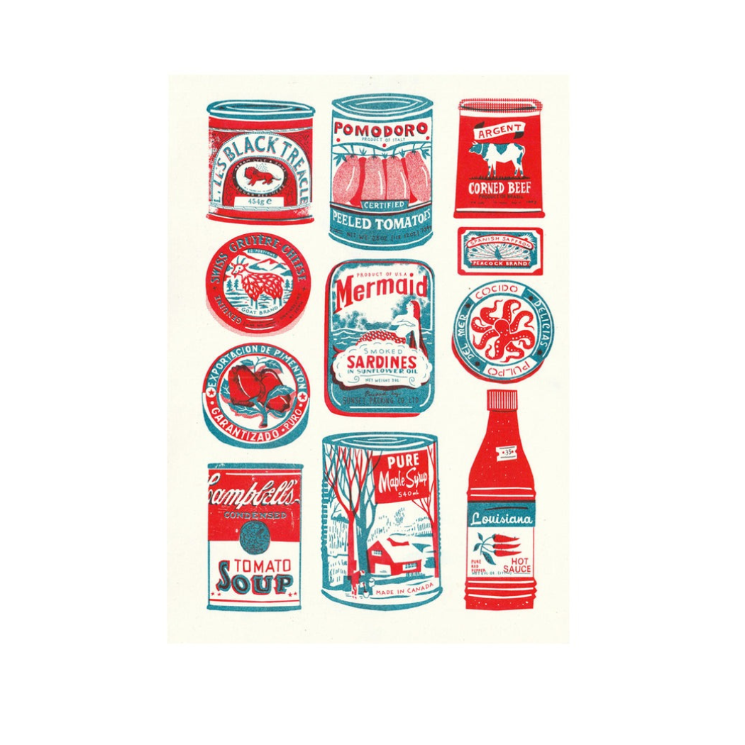 The Tins Collection A3 Riso Unframed Print