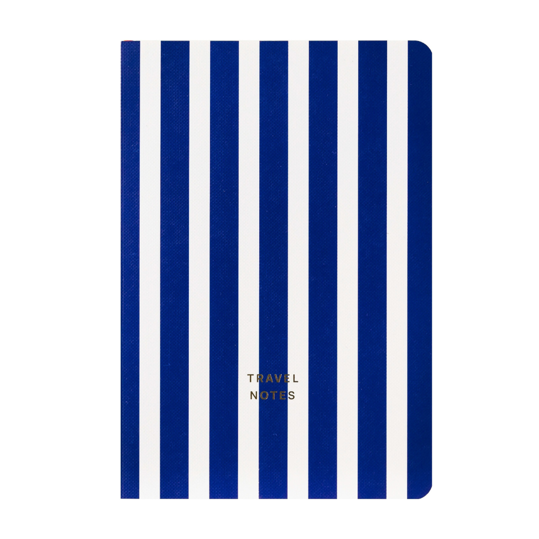 Travel Notebooks with Blue and White Stripes