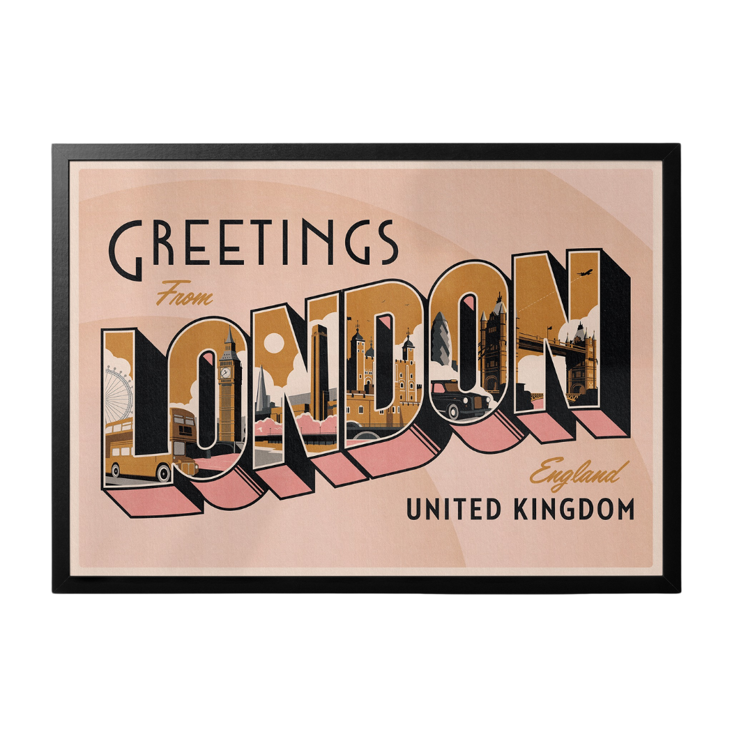 Greetings From London Unframed