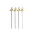 Set of 4 Lily Flamingo Cocktail Picks on white background – tropical reusable bar accessories

