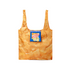 Reusable nylon tote bag with playful potato chip print – foldable with built-in pouch for compact storage
