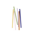 Set of 6 colorful glass drinking straws on white background – reusable, sustainable straws for cocktails and highballs

